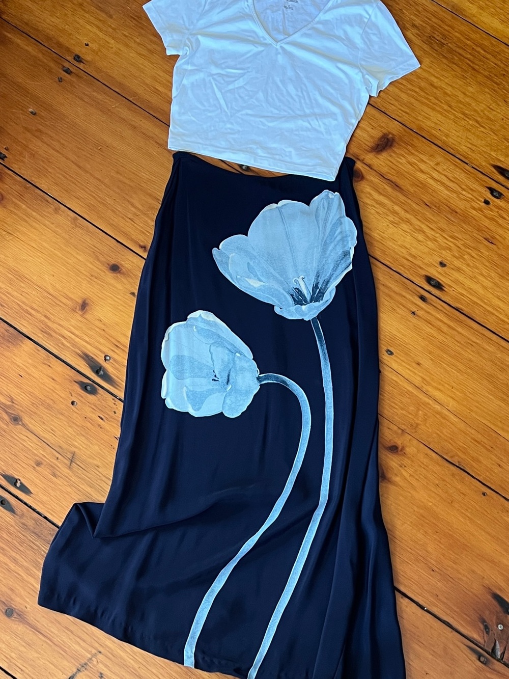 VTG 90s Express Compagnie Internationale Tulip Maxi Skirt 9/10 NWT